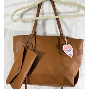 Brown Shoulder Bag with Pouch